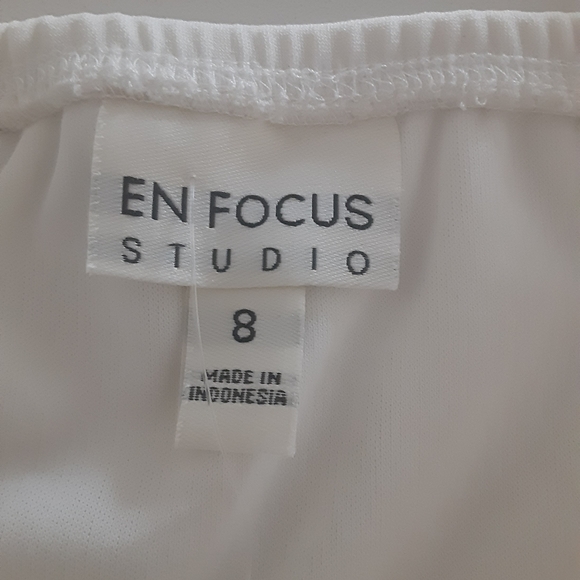 🌺 Enfocus Studio Sz 8 White Dress - Picture 4 of 10